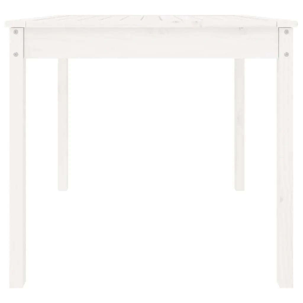 Garden Table Solid Wood Pine 82.5x82.5x76 cm White Outdoor Patio Furniture