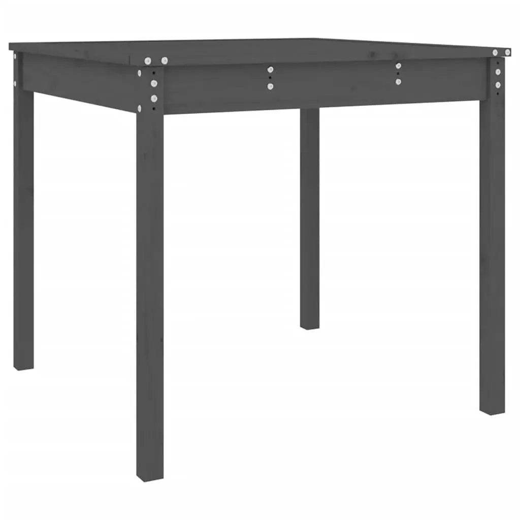 Solid Wood Pine Garden Table Grey 82.5x82.5x76cm