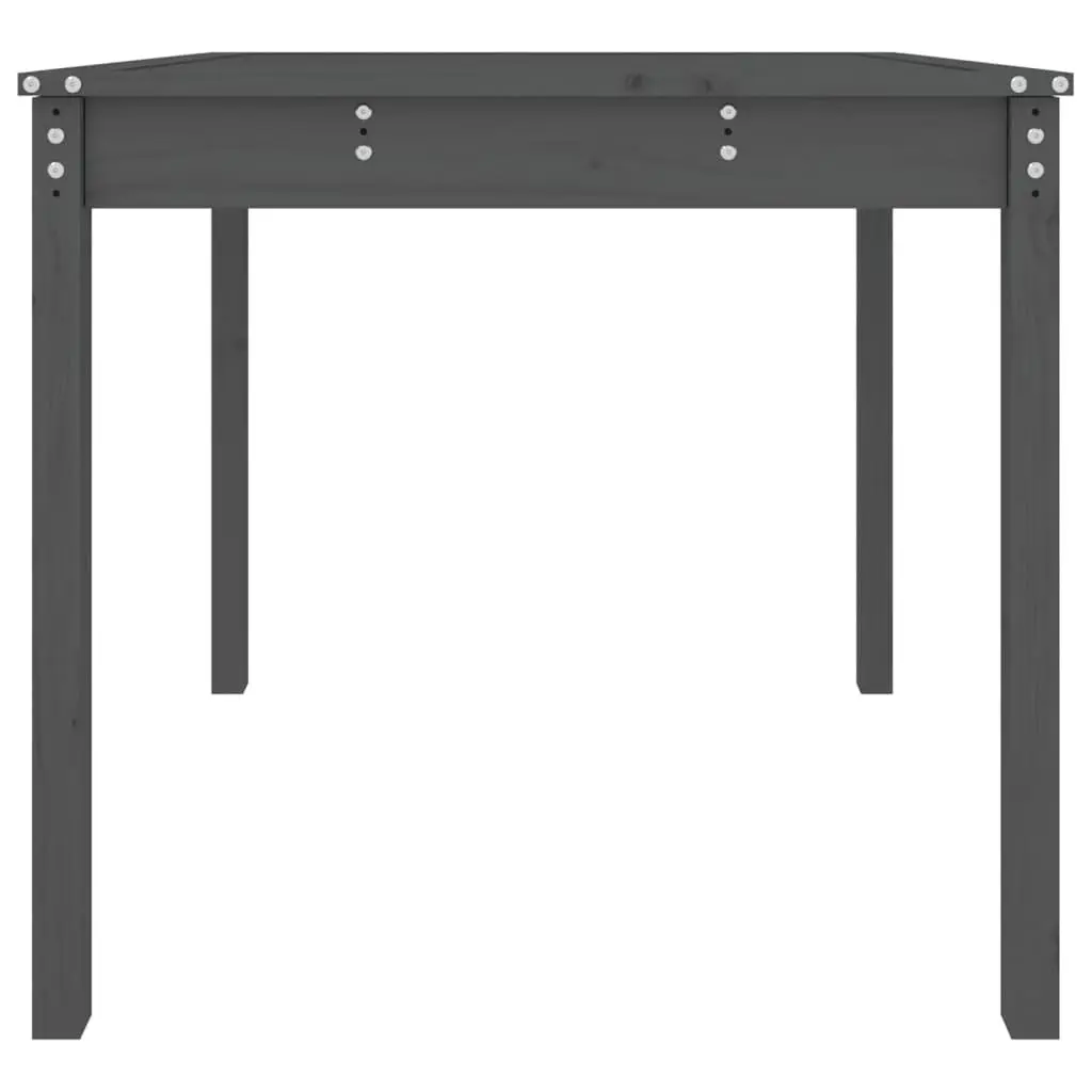 Solid Wood Pine Garden Table Grey 82.5x82.5x76cm