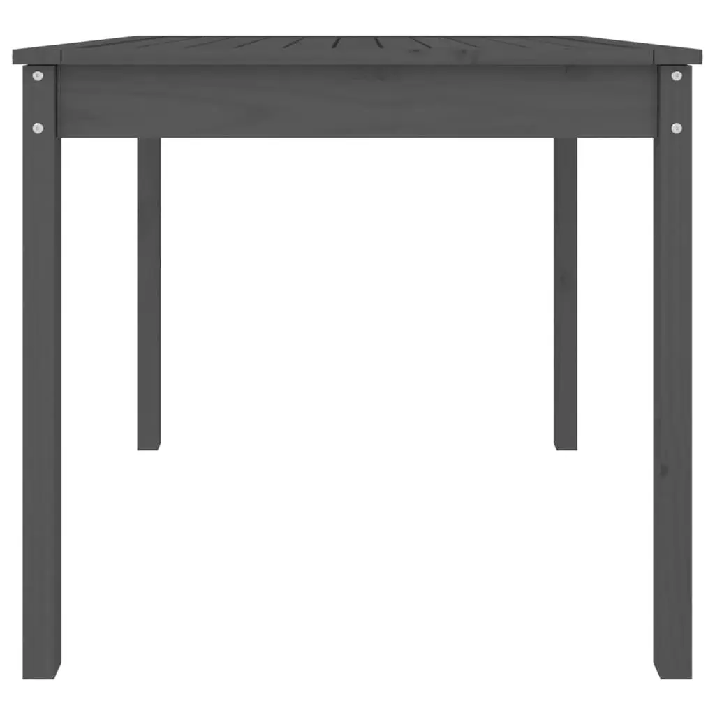Solid Wood Pine Garden Table Grey 82.5x82.5x76cm