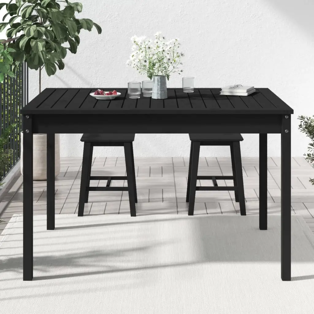 Black Garden Table for Patio Use