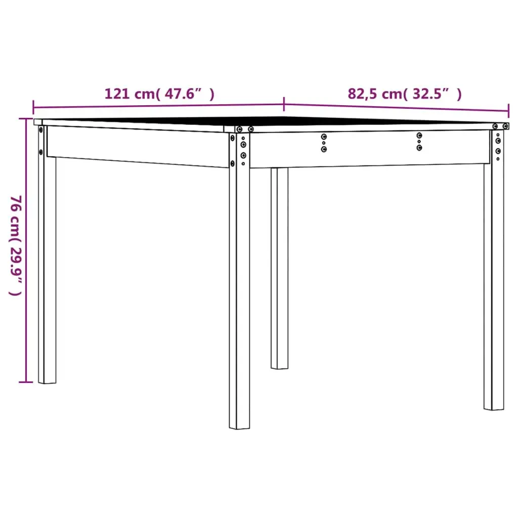 Black Garden Table for Patio Use