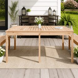 Practical Solid Pine Wood Garden Table for Any Outdoor Setting