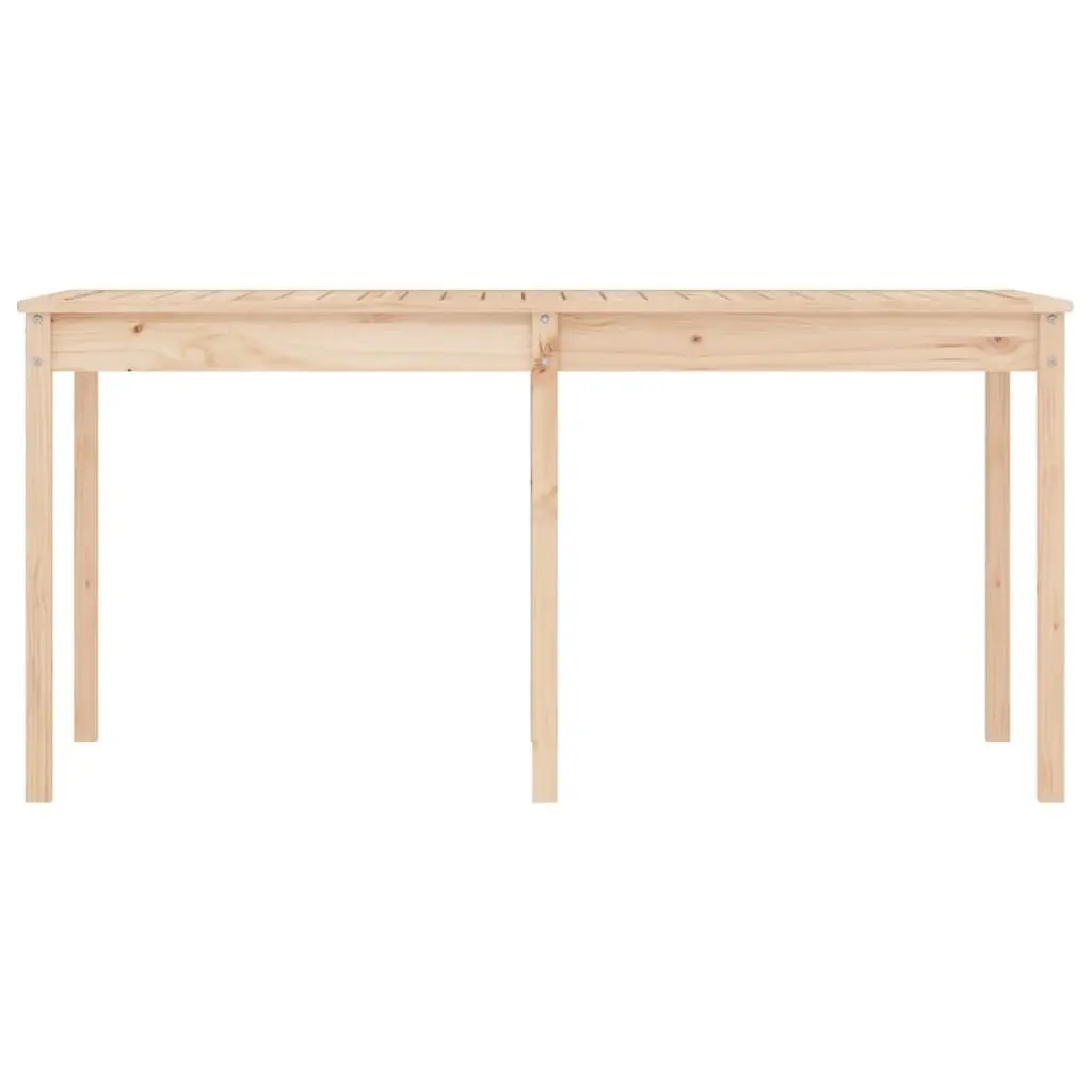 Solid Pine Wood Garden Table 159.5x82.5x76cm Outdoor Patio Furniture Brown