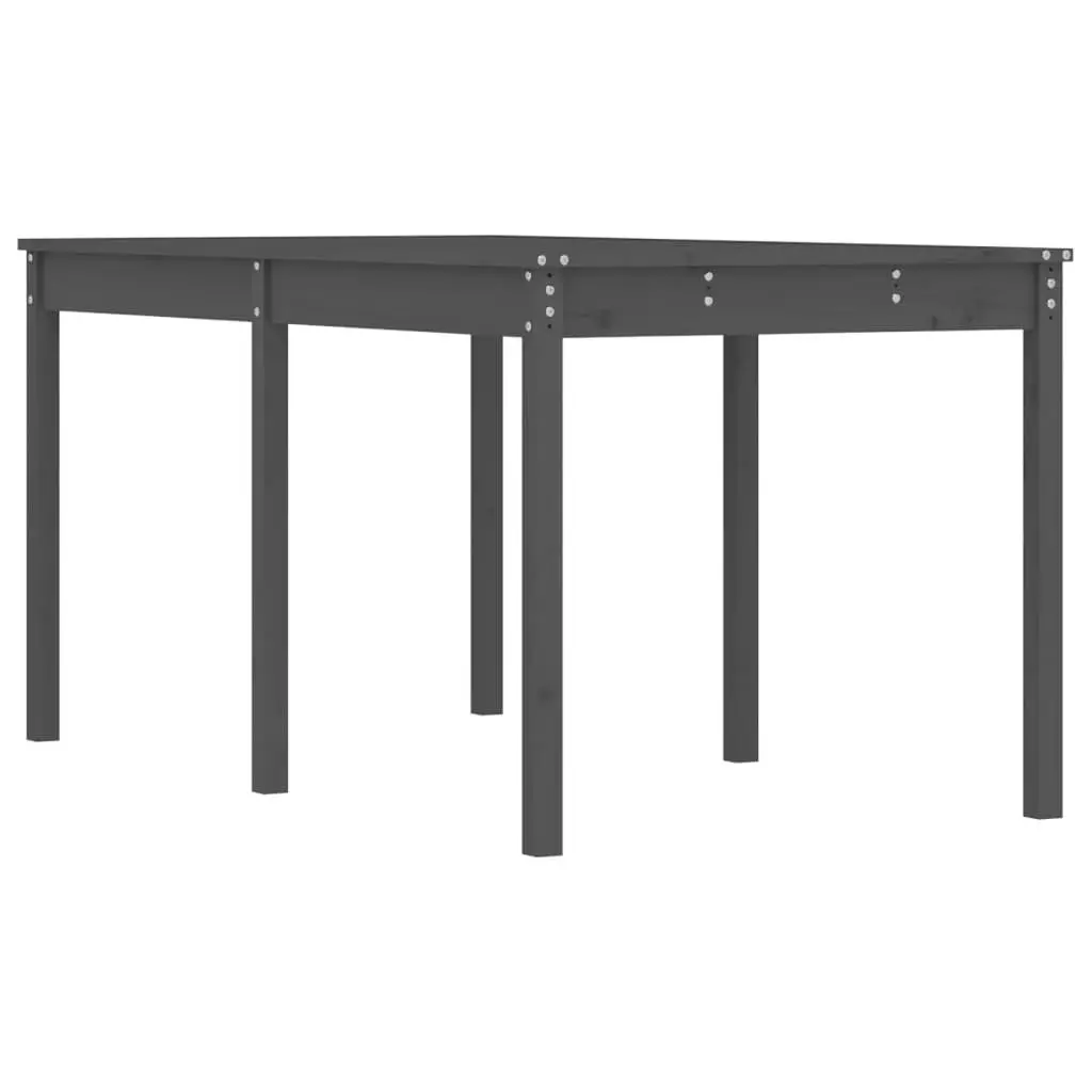Solid Wood Garden Table Outdoor Patio Furniture Grey 159.5x82.5x76cm Pine Frame