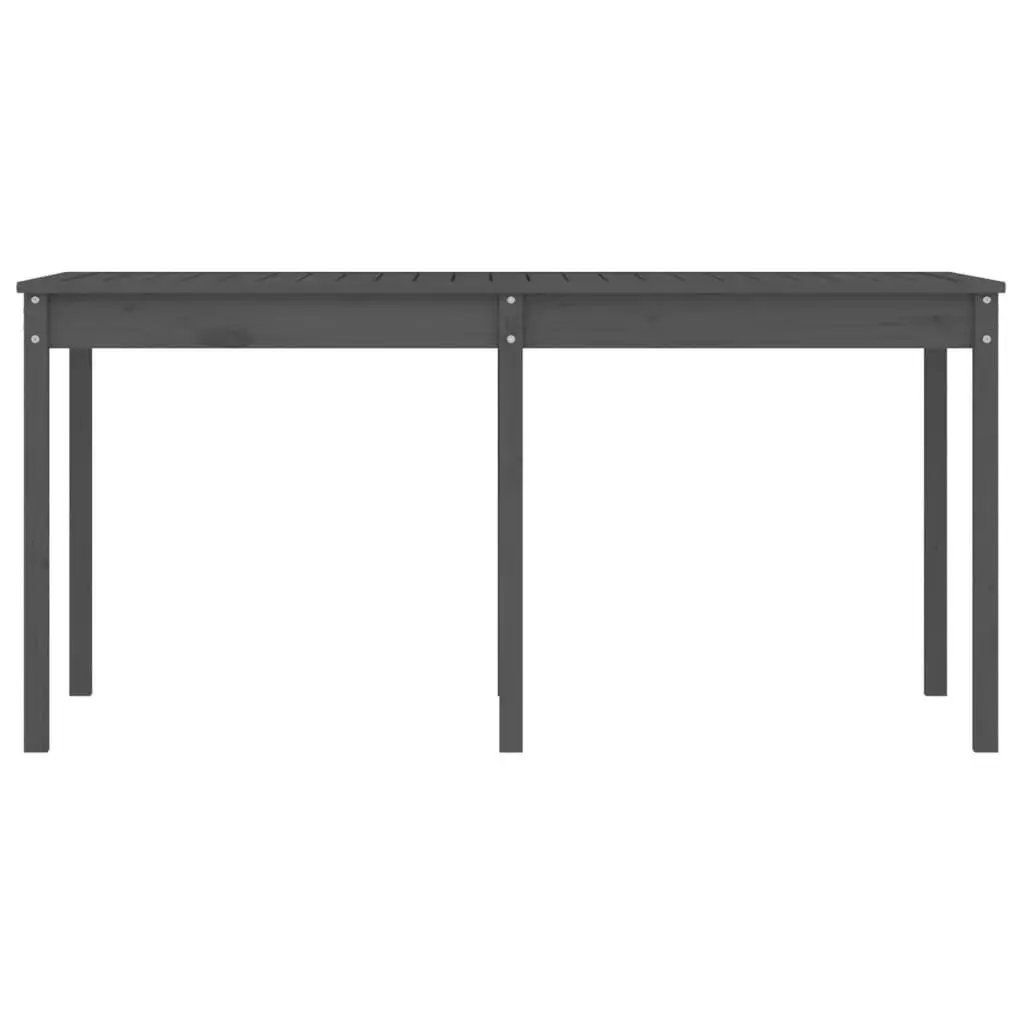 Solid Wood Garden Table Outdoor Patio Furniture Grey 159.5x82.5x76cm Pine Frame