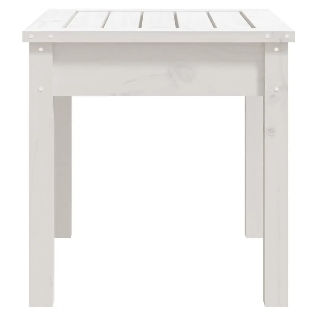 Outdoor Garden Bench Solid Pine Wood 50 x 44 x 45 cm White
