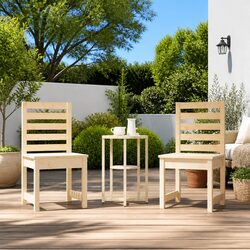 Outdoor Garden Chairs Set of 2 Brown