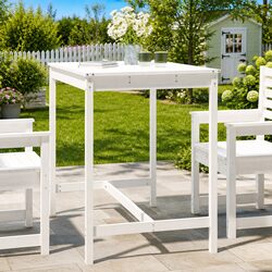 Practical White Garden Table for Patios and Terraces