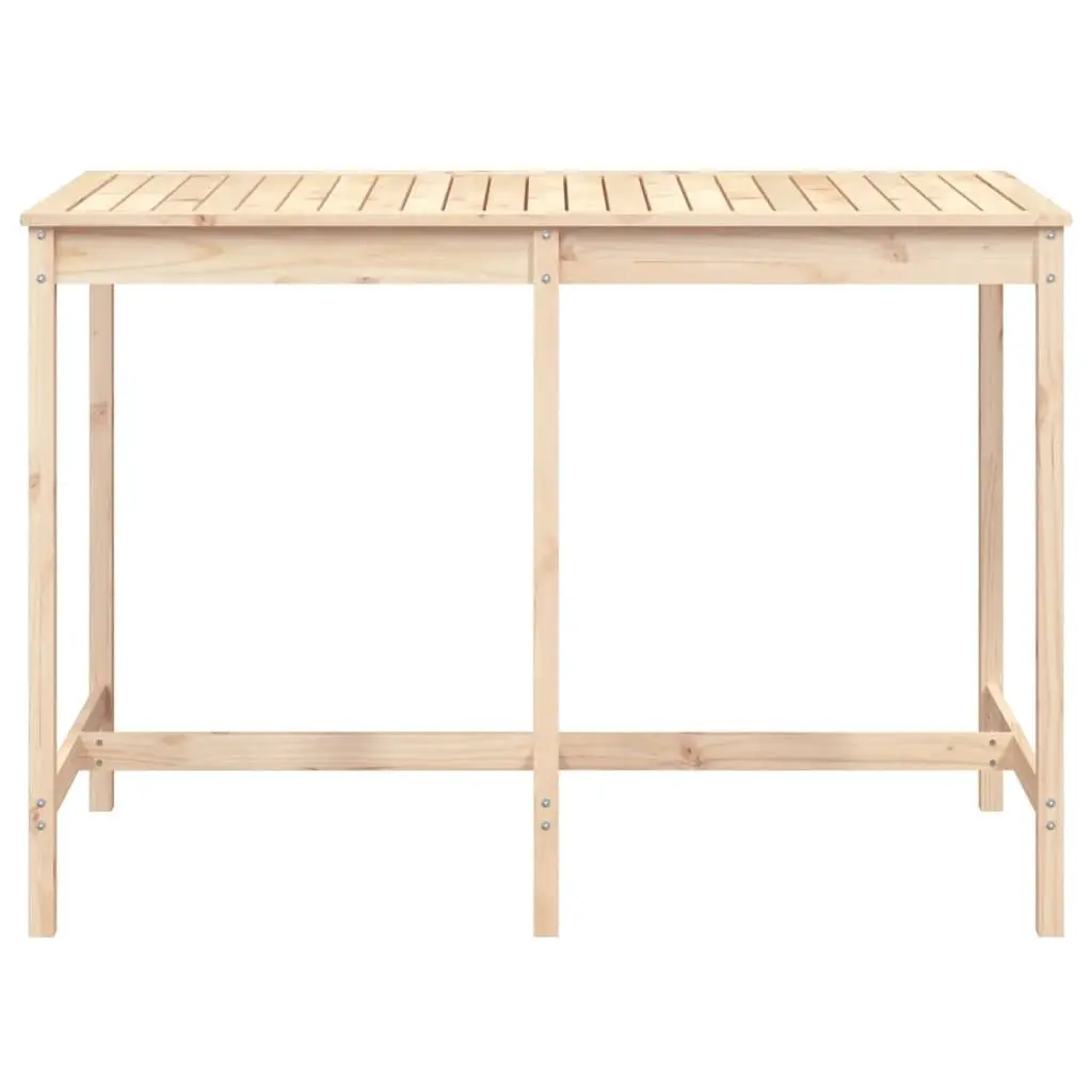 Outdoor Garden Table Solid Pine Wood Brown 159.5x82.5x110cm Durable Furniture for Patio Terrace Balcony