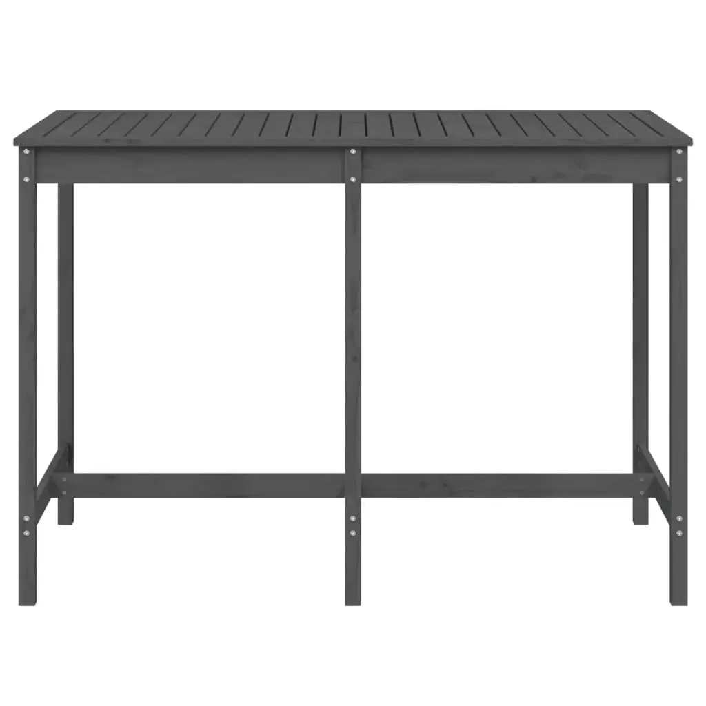 Garden Table Solid Pine Wood Grey Outdoor Patio Dining Furniture 159.5cm L x 82.5cm W x 110cm H