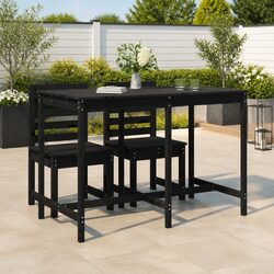 Practical Black Garden Table for Versatile Outdoor Use