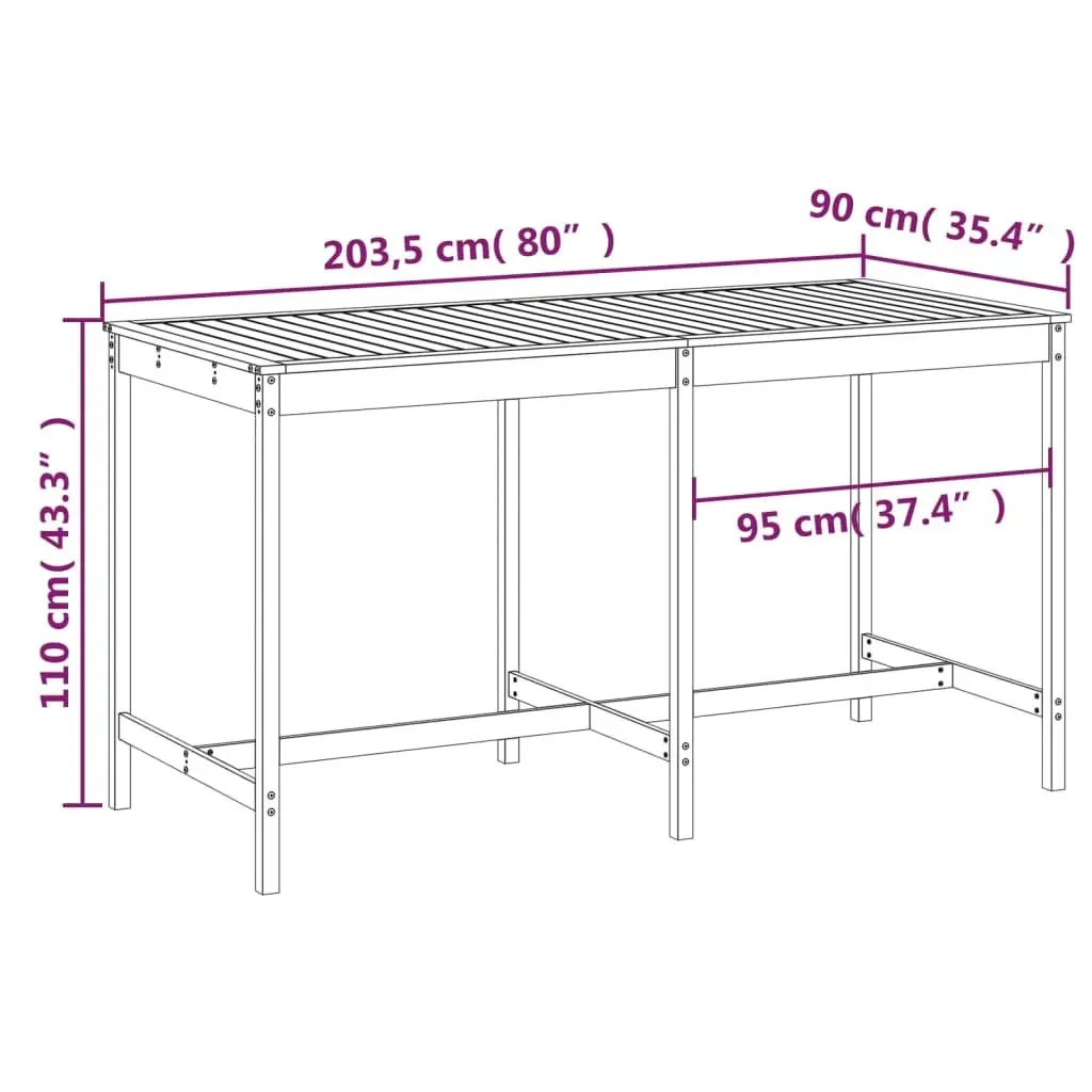 Solid Wood Garden Table for Various Outdoor Settings
