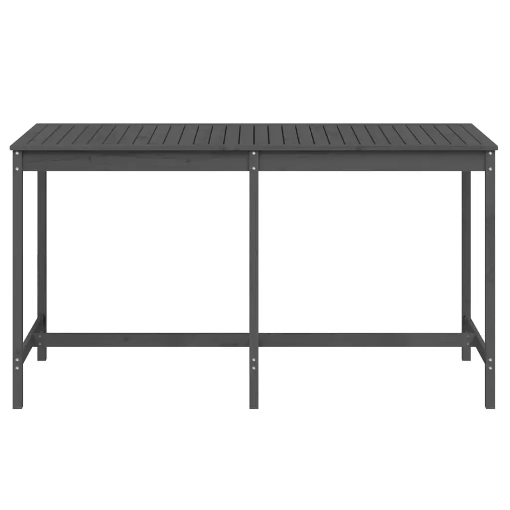 Garden Table Solid Pine Wood Grey 203.5x90x110cm