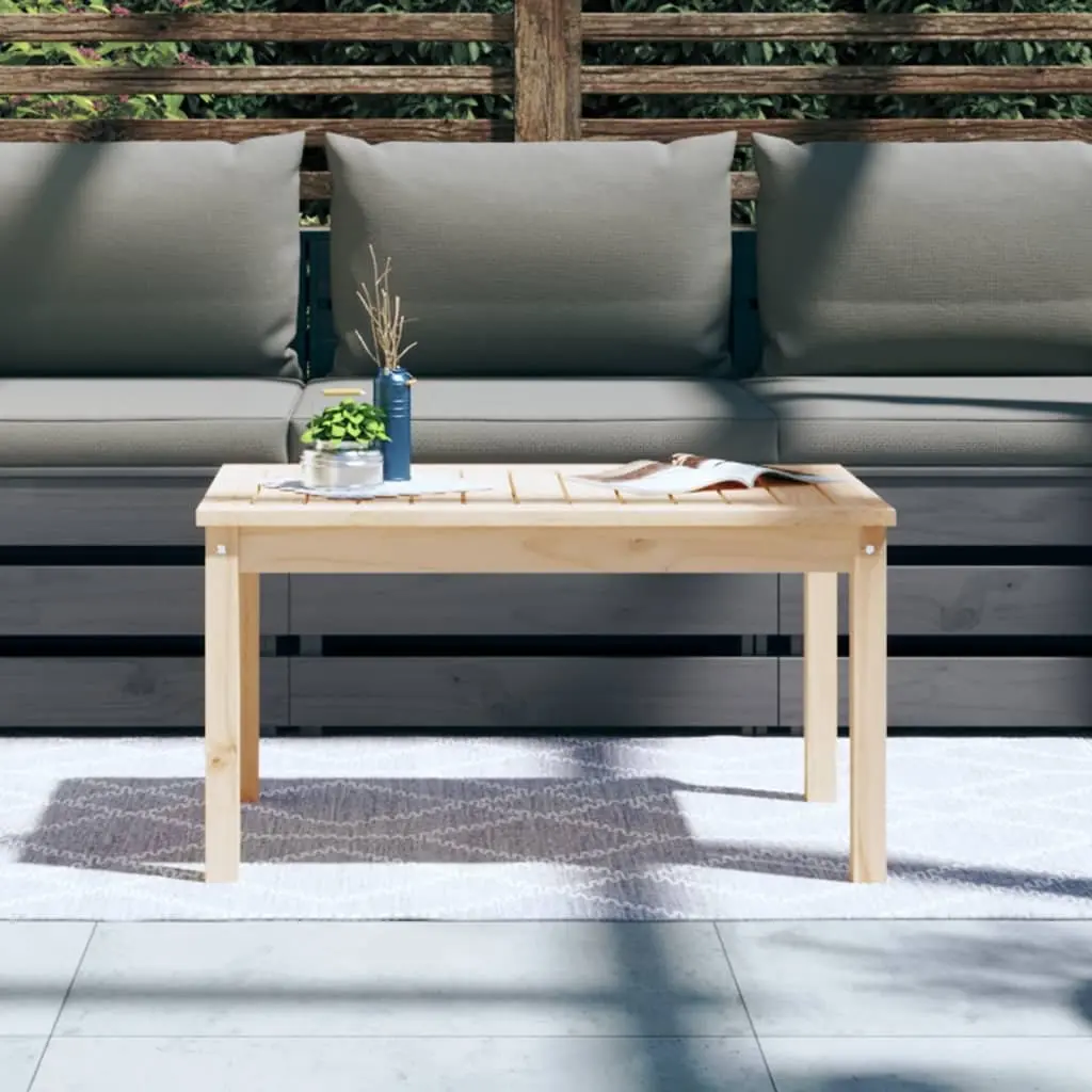 Garden Table Solid Pine Wood 82.5x50.5x45 cm Brown Outdoor Patio Furniture