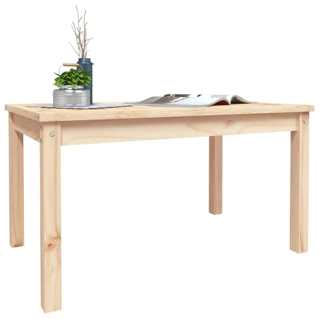 Garden Table Solid Pine Wood 82.5x50.5x45 cm Brown Outdoor Patio Furniture
