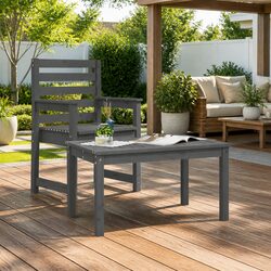 Practical Garden Table for Outdoor Use Grey 82.5x50.5cm