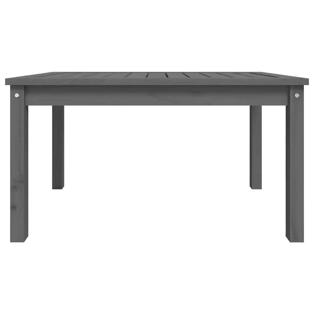 Garden Table Solid Pine Wood Grey 82.5x50.5x45cm Outdoor Patio Dining Furniture