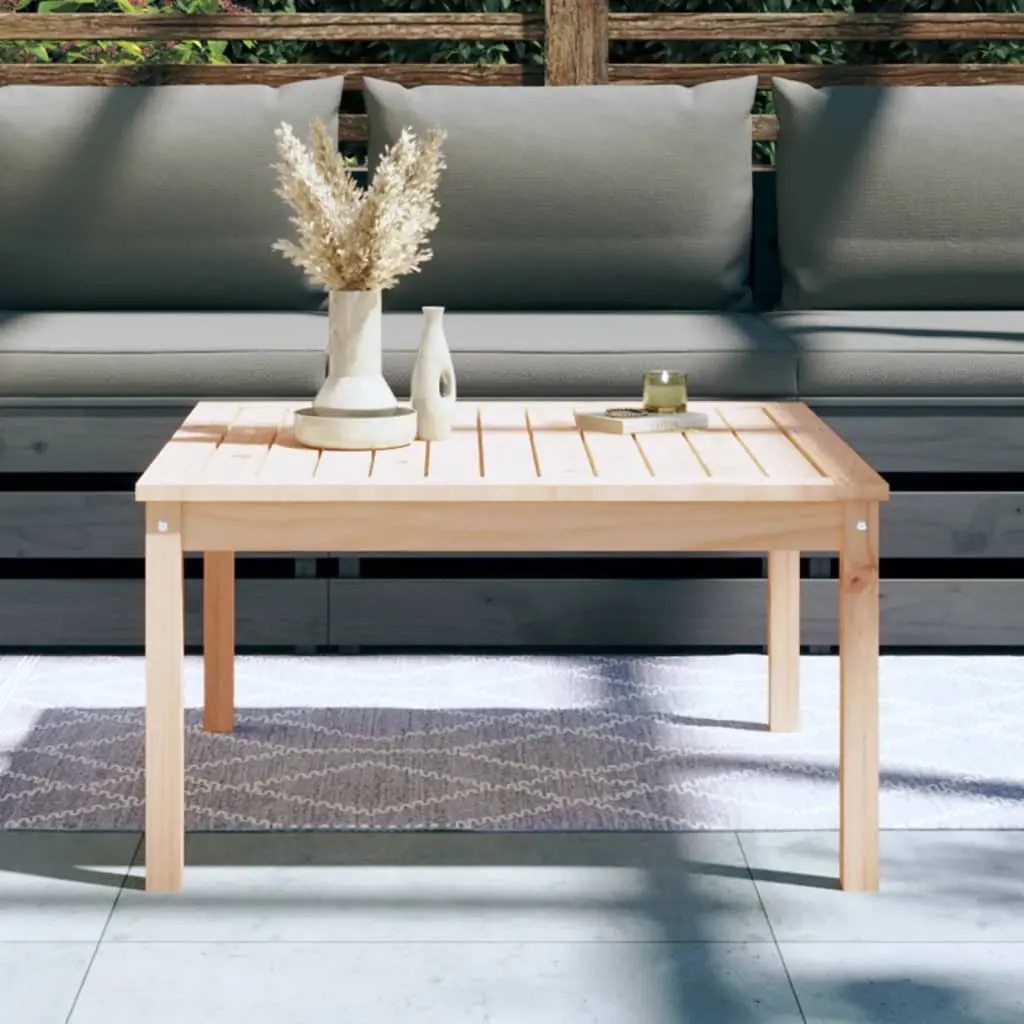 Garden Table Solid Pine Wood Brown Outdoor 82.5x82.5x45 cm Patio Furniture