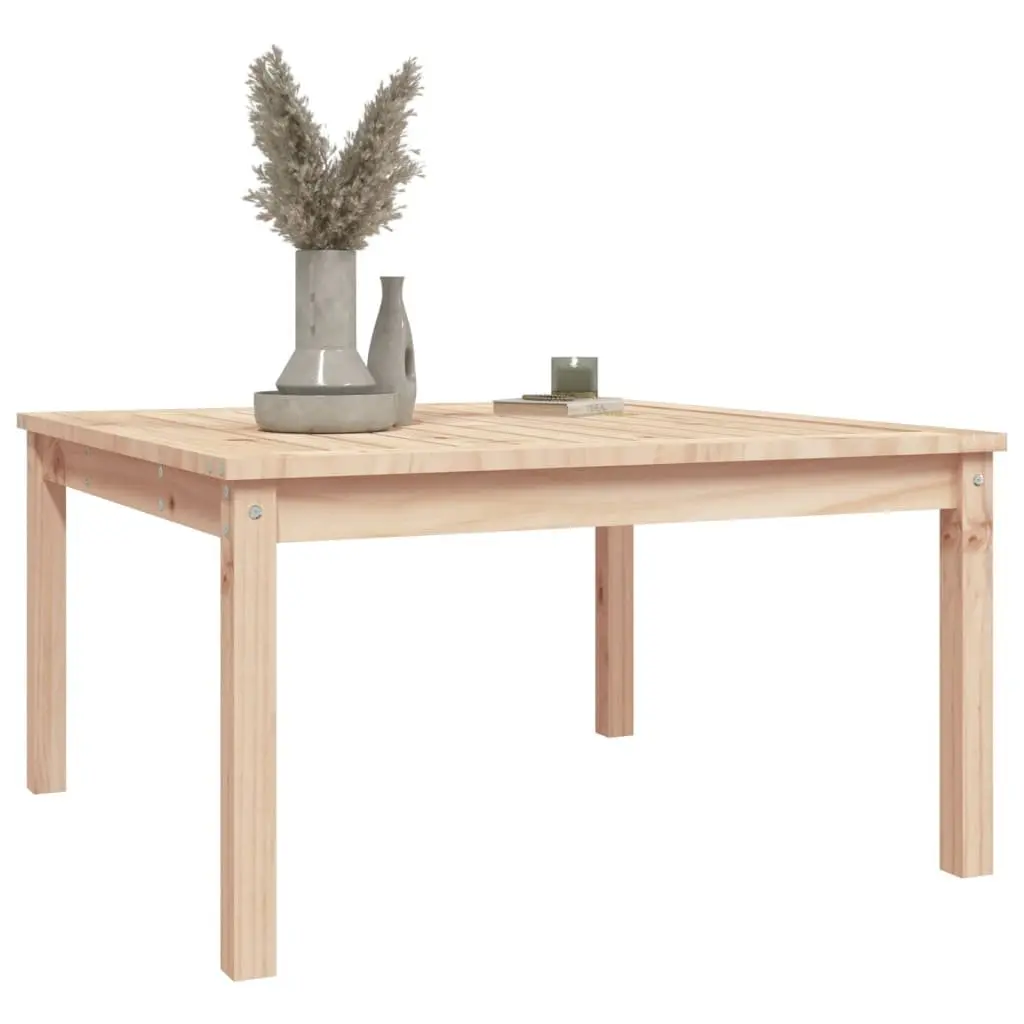 Garden Table Solid Pine Wood Brown Outdoor 82.5x82.5x45 cm Patio Furniture