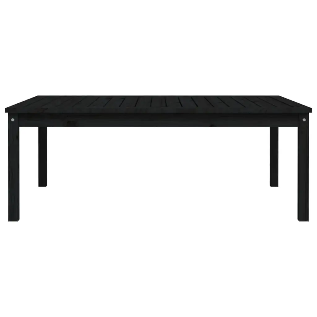 Garden Table Black Outdoor Furniture Wooden Patio Dining Lounge Desk