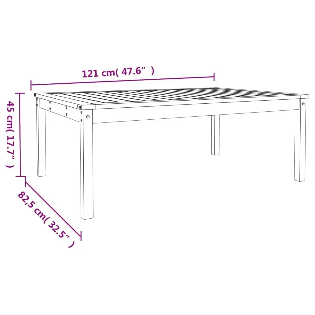 Garden Table Black Outdoor Furniture Wooden Patio Dining Lounge Desk