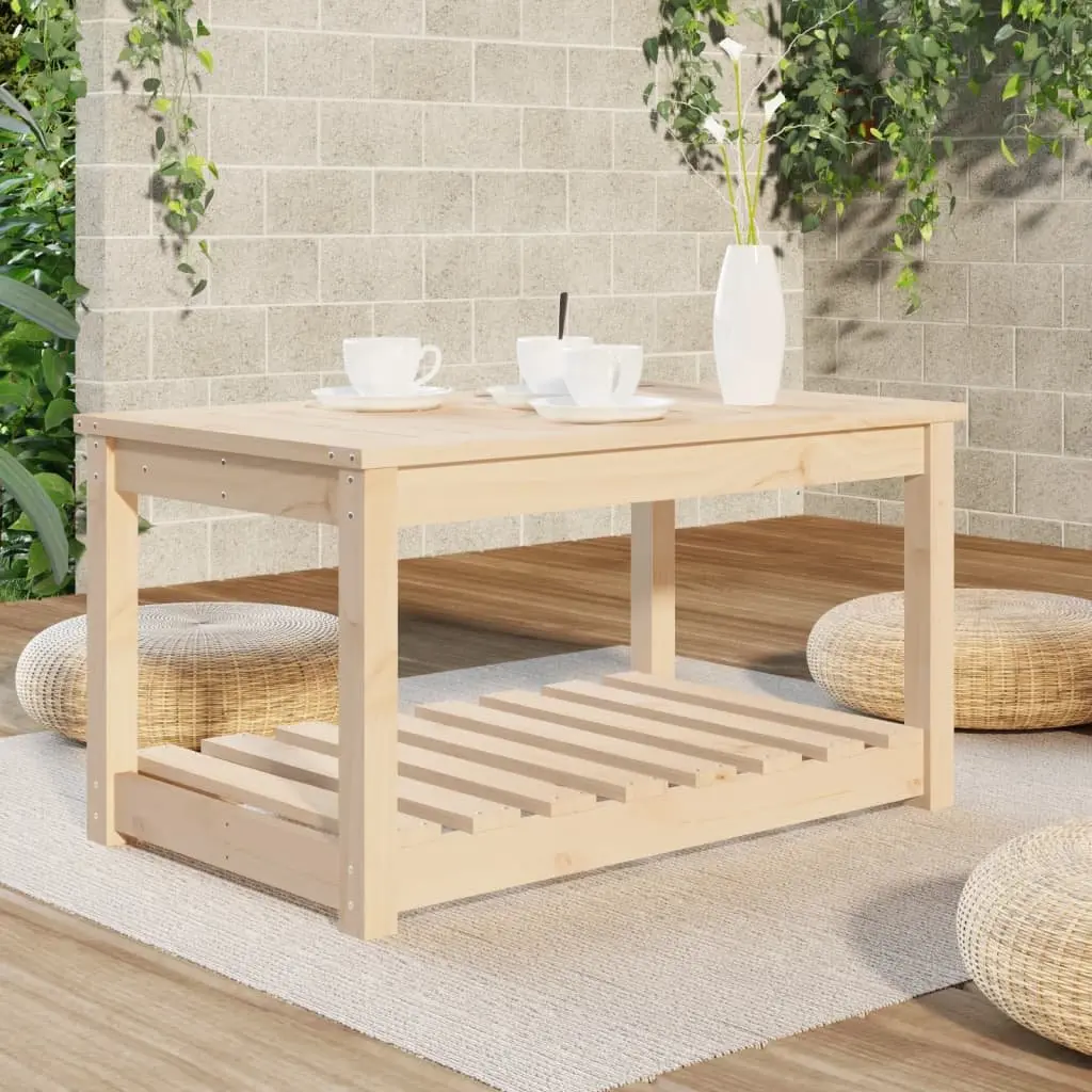 Solid Wood Pine Garden Table 82.5x50.5x45cm Brown