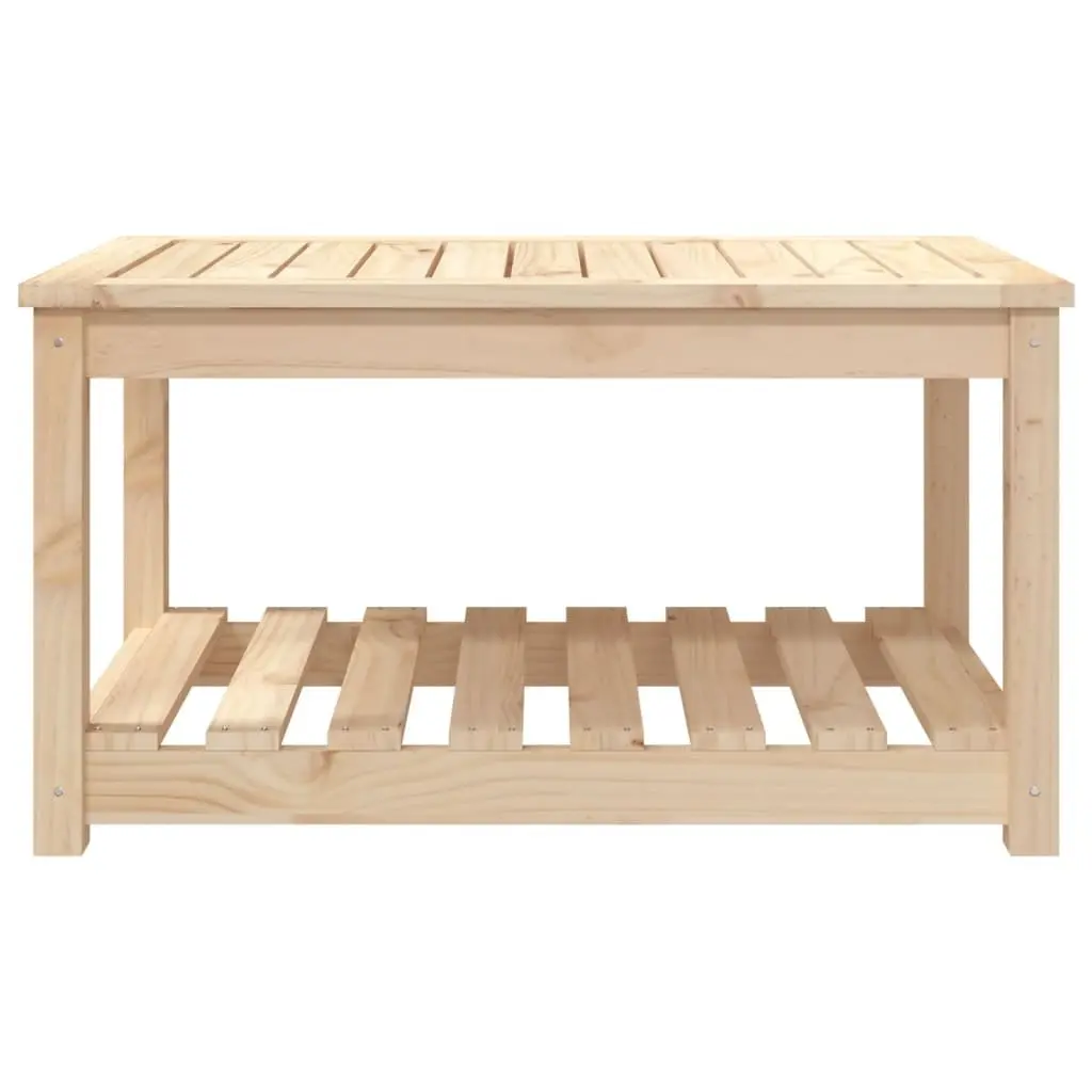 Solid Wood Pine Garden Table 82.5x50.5x45cm Brown