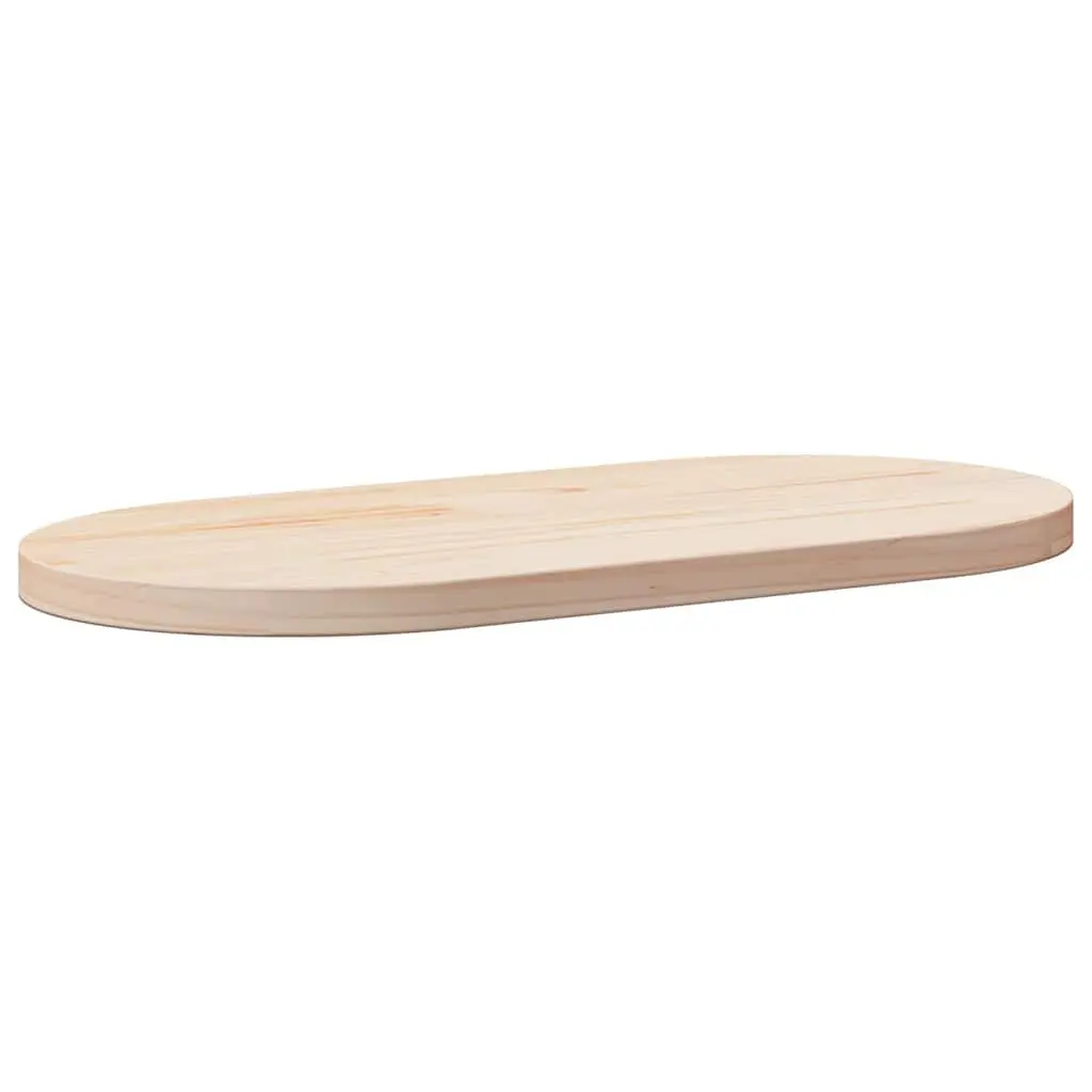 Solid Wood Pine Oval Table Top 60x30x2.5 cm Brown Coffee Side Furniture Board