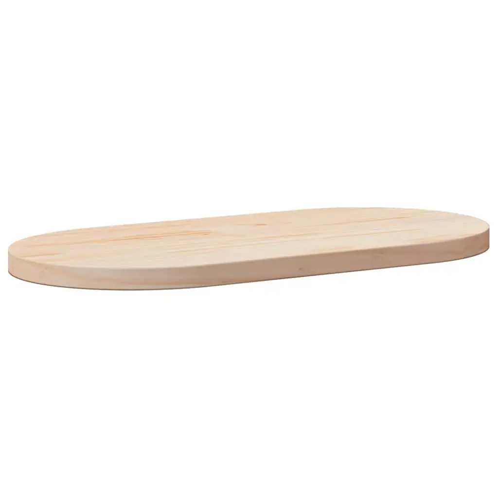 Solid Wood Pine Oval Table Top 90x45x2.5cm Brown Replacement Coffee Furniture