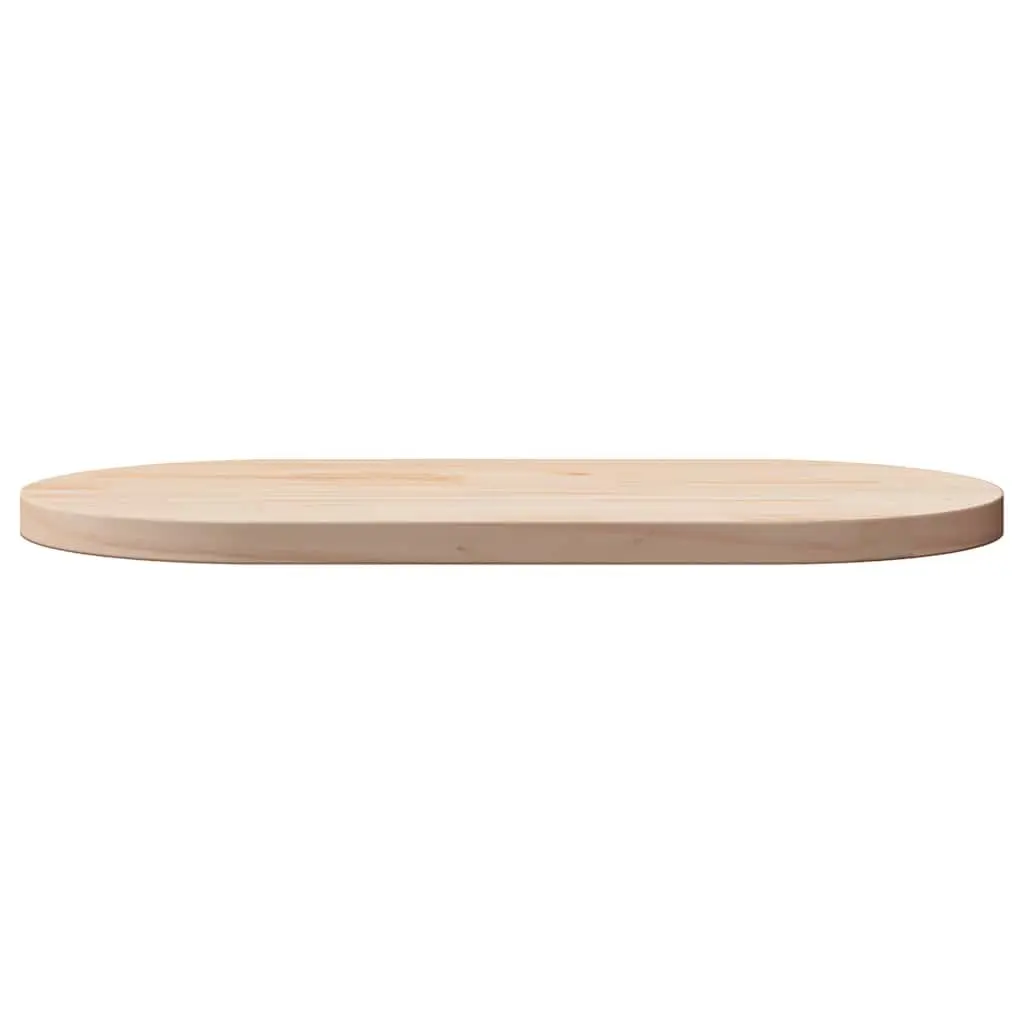 Solid Wood Pine Oval Table Top 90x45x2.5cm Brown Replacement Coffee Furniture