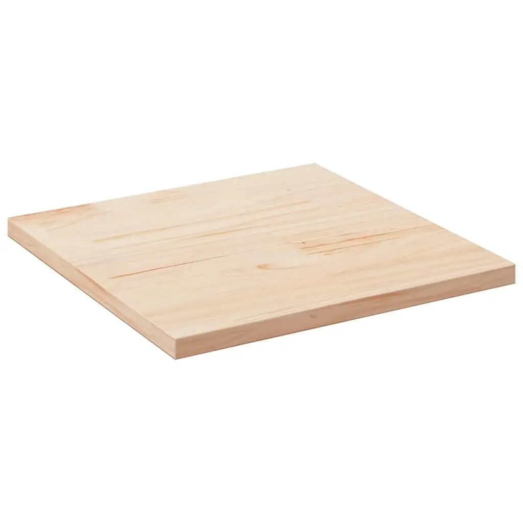 Square Table Top Solid Pine Wood Brown 80x80cm Replacement Surface