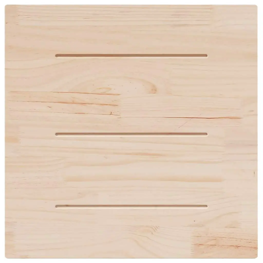 Square Table Top Solid Pine Wood Brown 80x80cm Replacement Surface