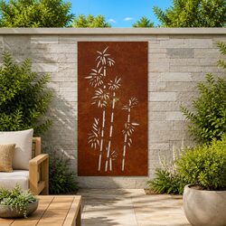 Outdoor Bamboo Design Wall Decoration 105x55 cm