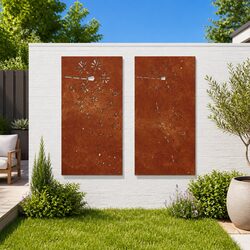 Practical Metal Flower Art for Outdoor Spaces 105x55cm
