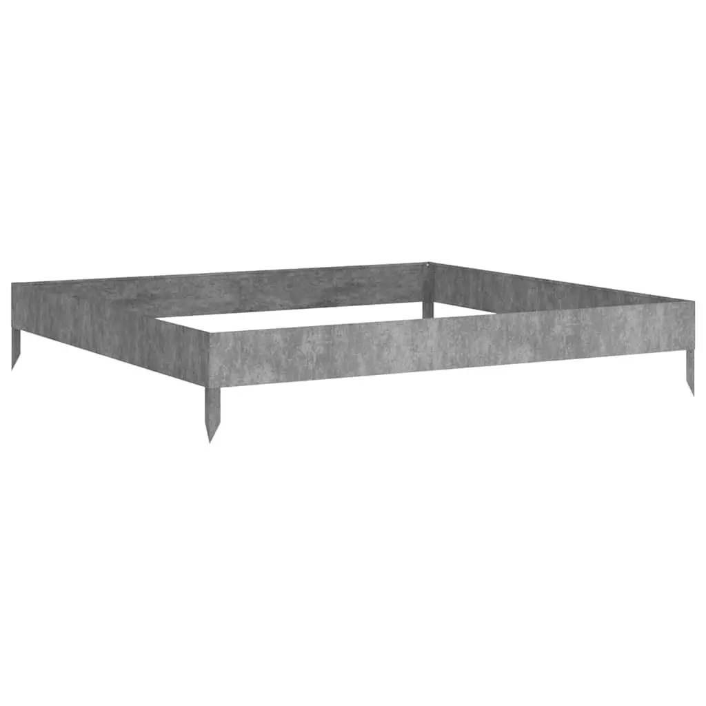 Corten Steel Garden Planter Box Outdoor 100x100x18.5cm Raised Bed for Flowers