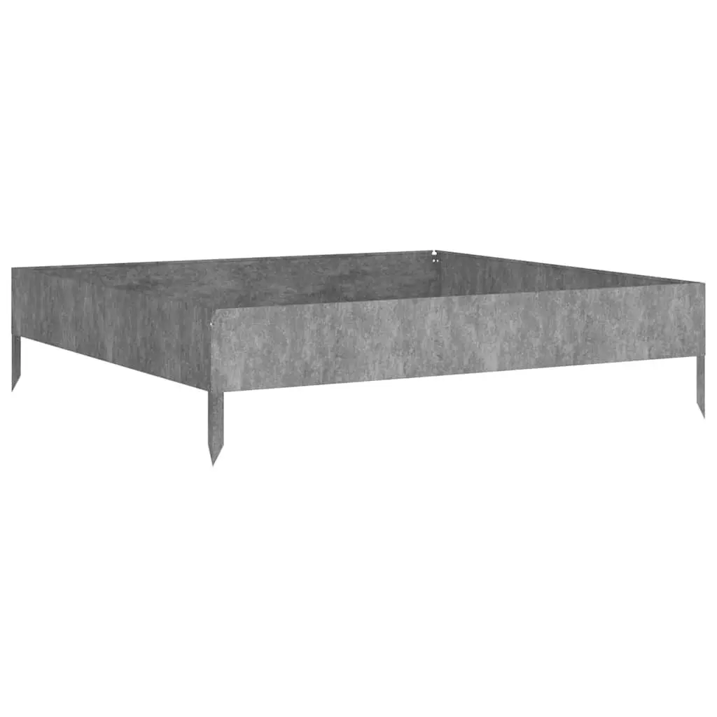 Garden Raised Bed Planter Corten Steel 100x100x26cm Brown Open Bottom Flower Box
