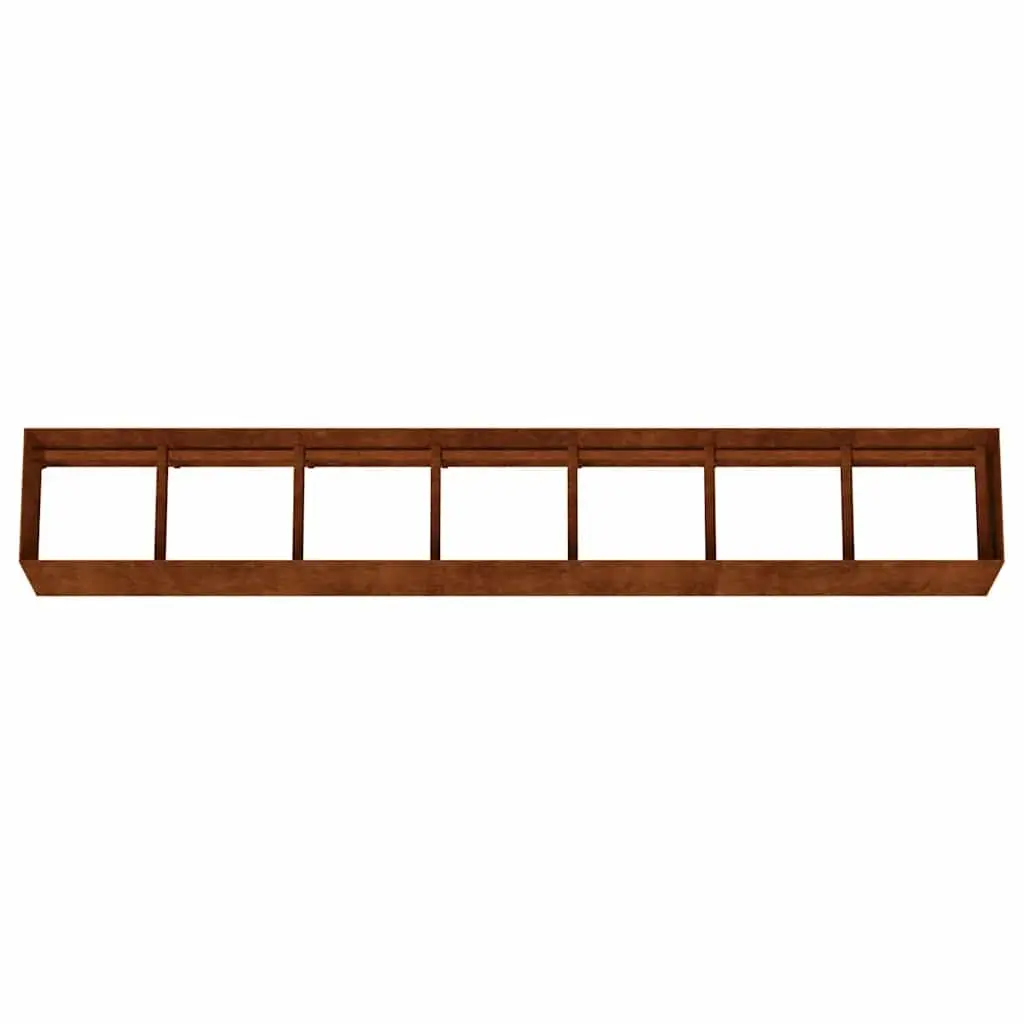 Corten Steel Raised Planter Box 280x40x40cm Outdoor Brown Durable Garden Bed
