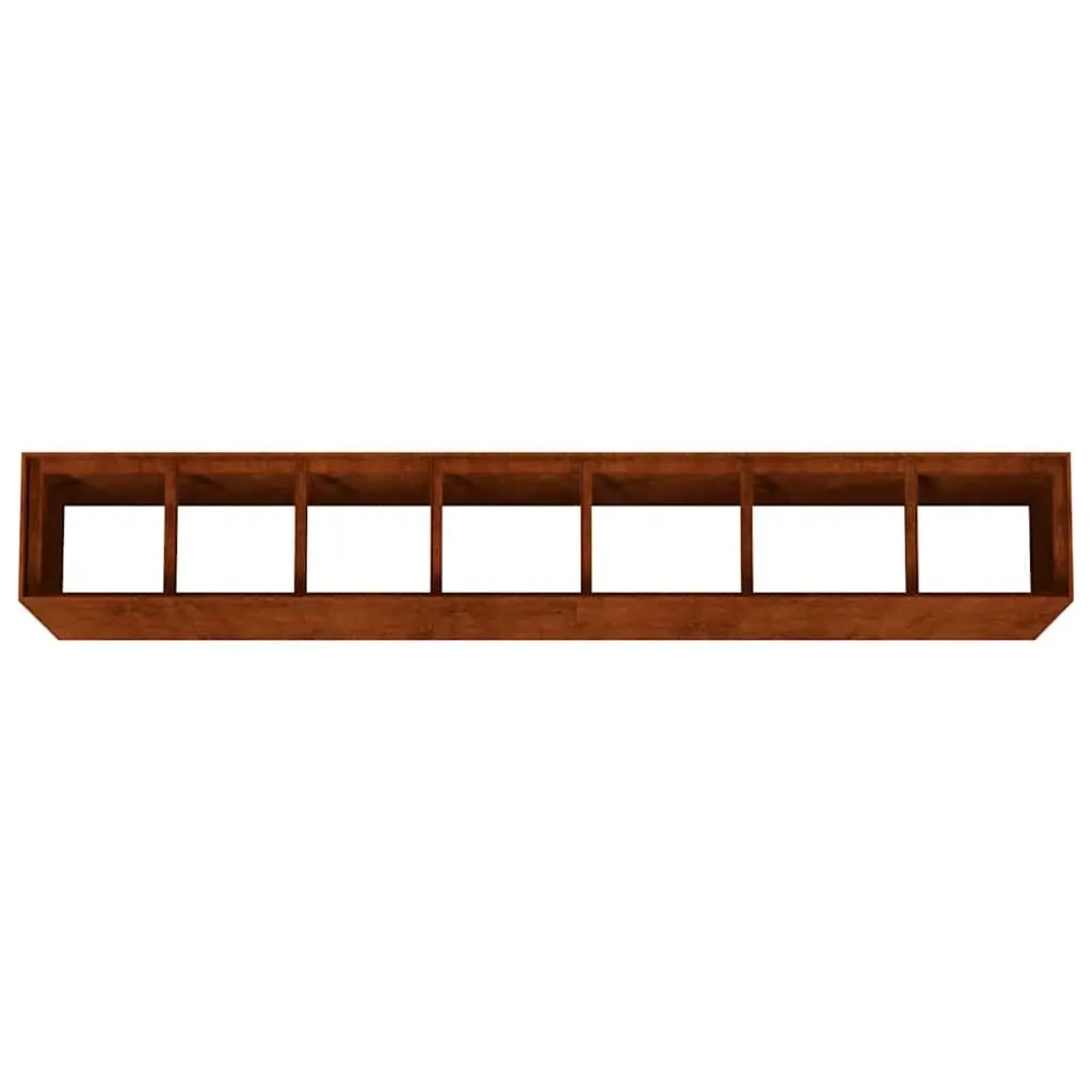 Garden Raised Bed Planter Corten Steel 280x40x80 cm Brown Outdoor Vegetable