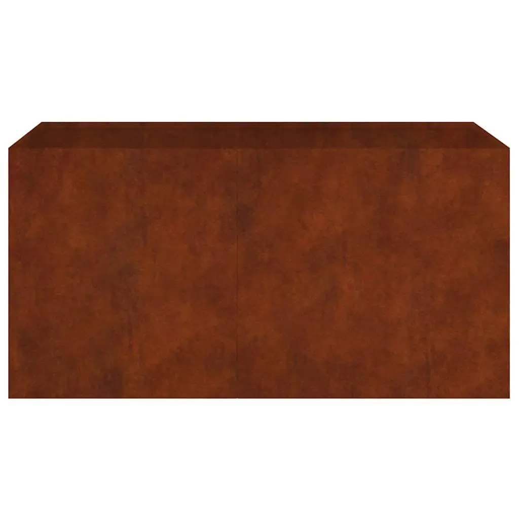 Corten Steel Planter Raised Garden Bed 80x40x40 cm Brown