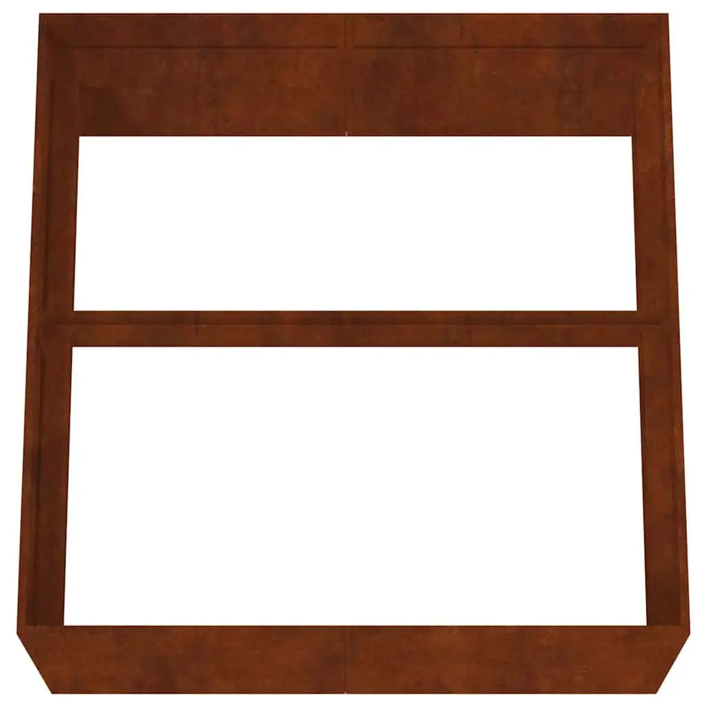 Corten Steel Planter Raised Garden Bed 80x80x40cm Brown Outdoor Patio Flower Box