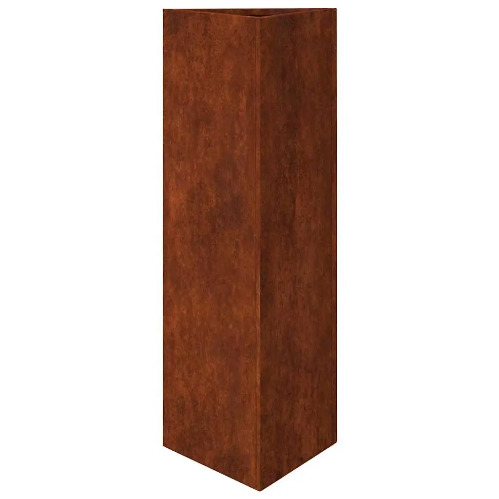 Corten Steel Planter Box 30x26x75cm Large Outdoor Pot for Plants Vegetables Herbs