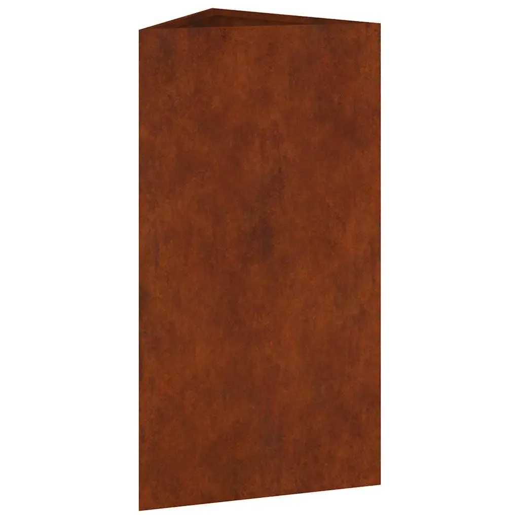 Corten Steel Garden Planter Box Brown 40cm x 34.5cm x 75cm Outdoor Use