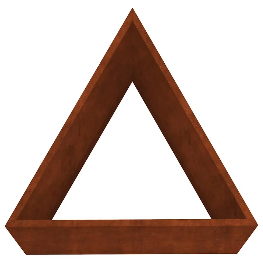 Corten Steel Garden Planter Box Brown 40cm x 34.5cm x 75cm Outdoor Use