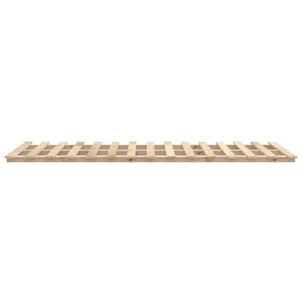Pine Wood Bed Frame Sturdy Slatted Base 90x190 cm Brown