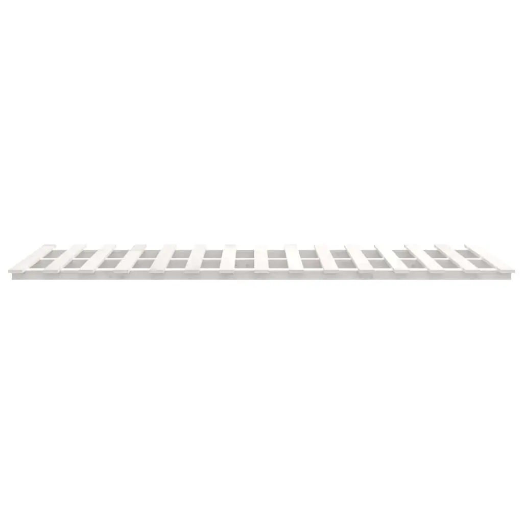 Solid Pine Wood Bed Frame 90x190 cm White Slatted Base Wooden Bedroom Furniture