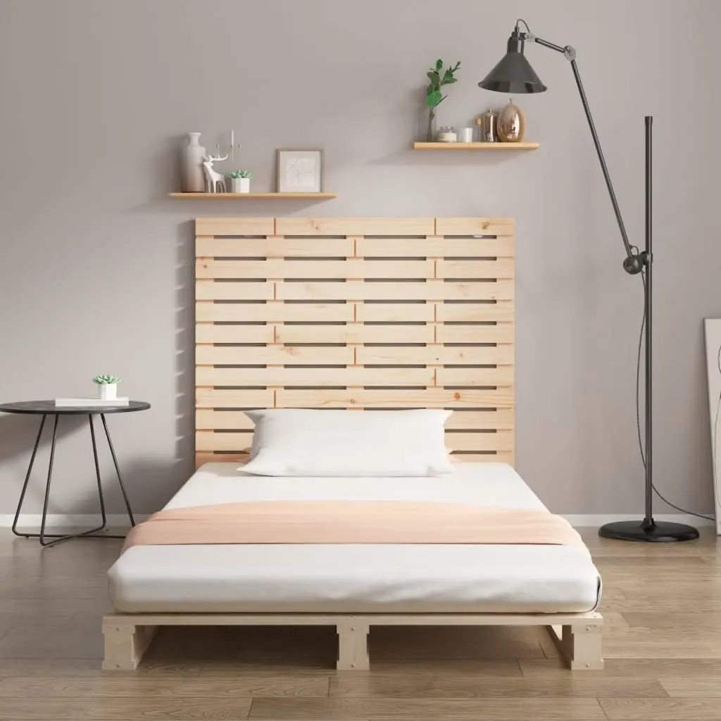 Wall Mounted Headboard Brown 96cm Solid Pine Wood Bedroom Bed Support