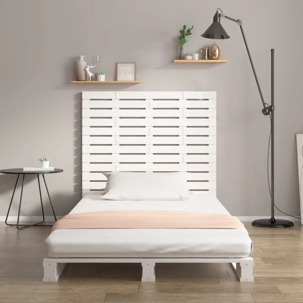 Wall Headboard 96cm White Solid Pine Wood Bedroom Bed Head Support