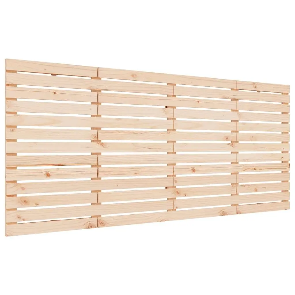 Wall Mounted Headboard Solid Pine Wood Brown 156cm Bedroom Bed Support