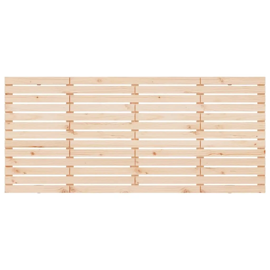 Wall Mounted Headboard Solid Pine Wood Brown 156cm Bedroom Bed Support
